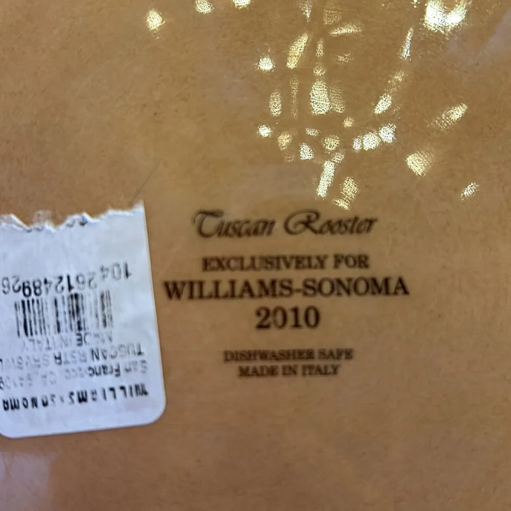 Williams Sonoma RARE Tuscan Rooster Bowl NEVER USED